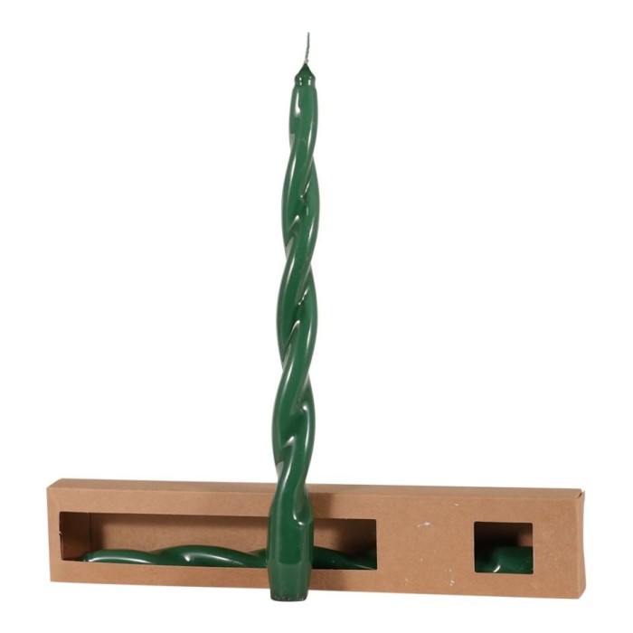 CANDELA SPIRALE H.290MM. D.20MM. VERDE